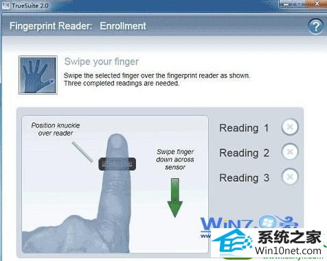 扫描指纹信息 win10系统设置指纹识别登录系统的操作方法