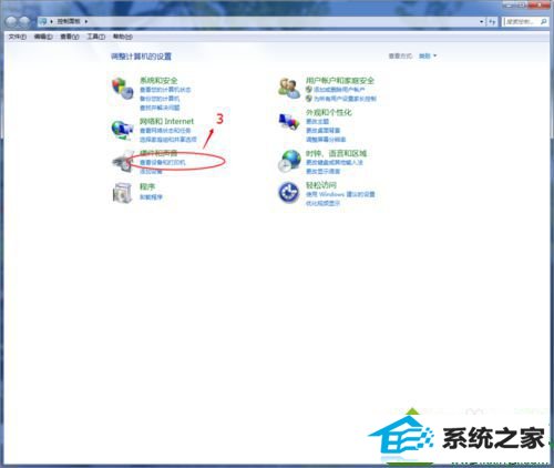 点击“查看设备和打印机” win10系统鼠标变成滑动滚轮翻页的解决方法